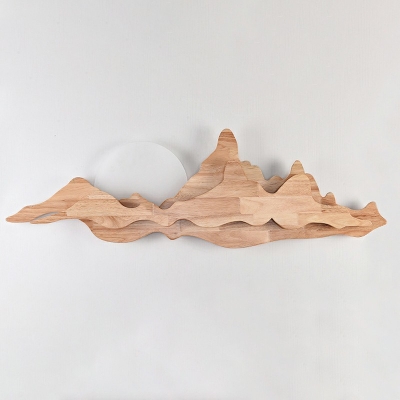 Carpenter Style Mountain Design Wall Lamp Acrylic Sun Shade LED 1-Licht Wall Sconce