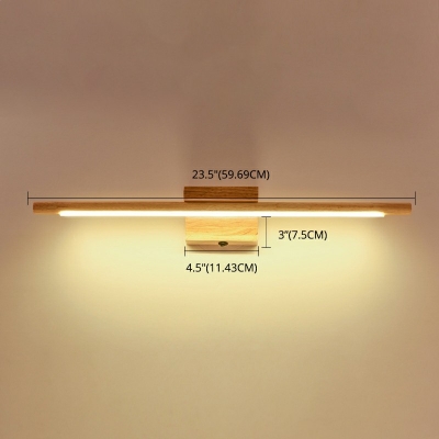 Dressing Table Decoration Vanity Wall Light 3.5 Inchs Wide LED Vanity Light Bar for Bathroom in Wood