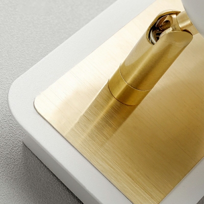 Nordic Simple Bathroom Vanity Light Fixture Metal Armed LED Dome Shape Vanity Lamp for Makeup in Warm Light