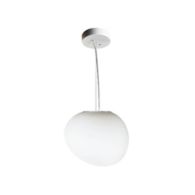 1 Light Pebble Stone Irregular Glass Living Room Hanging Lamp with Adjustable Wire
