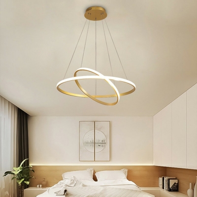 All Copper LED Pendant Lamp Acrylic lampshade Bedroom Pendant Lighting