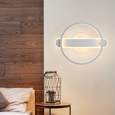 Circle Wall Mount Light Modern Style LED 10 Inchs Length Metal Wall Light for Hotel Bedside
