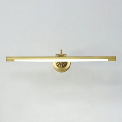 1 Bulb Metal Wall Mounted Lamp for Bathroom Linear Vanity Lighting Fixtures Copper Vanity Sconce