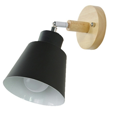 Barrel Shape Wall Lighting Modern 1 Head Iron Wall Lamp Fixture with Swing Arm