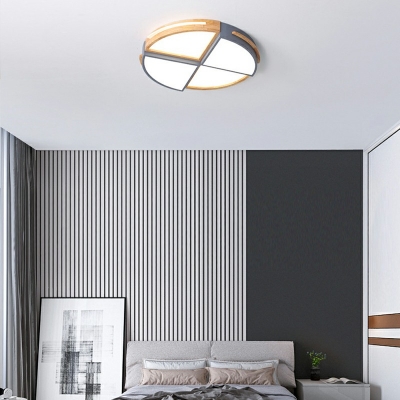 Bedroom LED Flushmount 2 Inchs Height Nordic Arcylic Thin Ceiling Flush Light with Cutted Round Shade