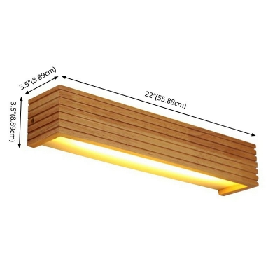 Bright LED Wood Linear Wall Light 3.5