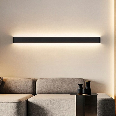 Elongated Bar Shaped Wall Light Kit Minimalistic Acrylic 3.5 Inchs Height LED Sconce Lamp in White Light