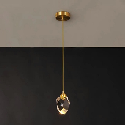 Modern Style LED Crystal Chandelier Copper Hanging Light for Living Room