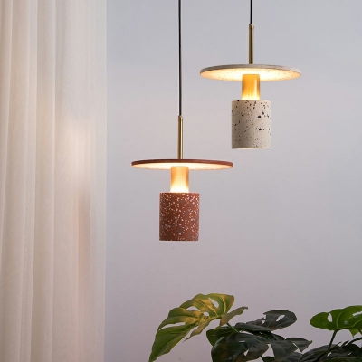 Nordic Style Cement Pendant Ceiling Lights Single Head Hanging Light for Coffee Bar