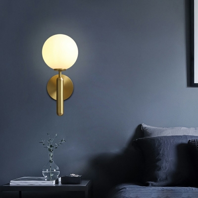 Single Light Golden Wall Light Fixture 7.5 Inchs Wide Nordic Style Up Lighting Sconce Light for Corridor