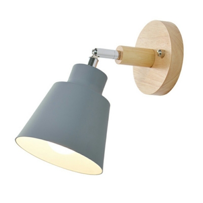 Barrel Shape Wall Lighting Modern 1 Head Iron Wall Lamp Fixture with Swing Arm