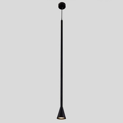 Minimalist Pendant Light 1 Head Metal Shade Dining Room Hanging Lamp with 47 Inchs Height Adjustable Cord