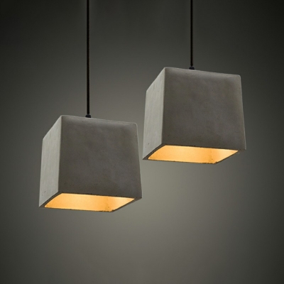Modern Minimalist Hanging Lamp Single Head Terrazzo LED Mini Lighting Pendant in Grey