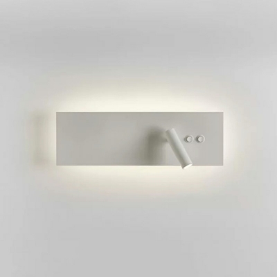 Rectangle Wall Sconce Lighting Simple Style 6 Inchs Height LED Wall Light with Rotatable Spotlight in Warm Light