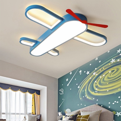 Acrylic Airplane Shade Creative Ceiling Light 1 LED Light Flush Mount Ceiling Light for Children Bedroom
