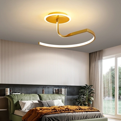 Contemporary Ceiling Light with LED Light Acrylic Shade 7 Inchs Height Flush Mount Ceiling Light for Hallway