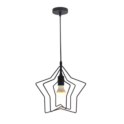 Industrial Corridor Pendant Metal Frame 11.5 Inchs Height Hanging Lamp with 47 Inchs Height Adjustable Cord