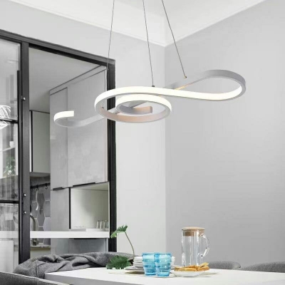 Metal Music Note Chandelier 39 Inchs Height Modern style Dining Table Creative Simple Pendant Lamp