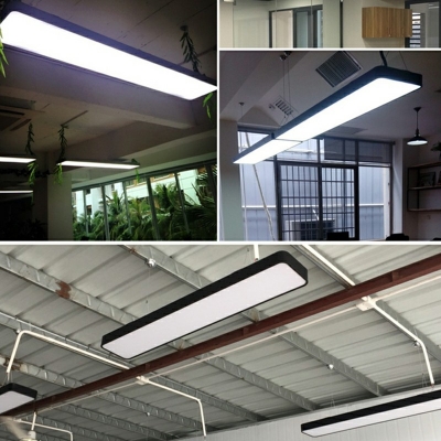 Modern Pendant Lamp Acrylic LED Rectangular Shape Pendant Ceiling Light Hanging Office Lights