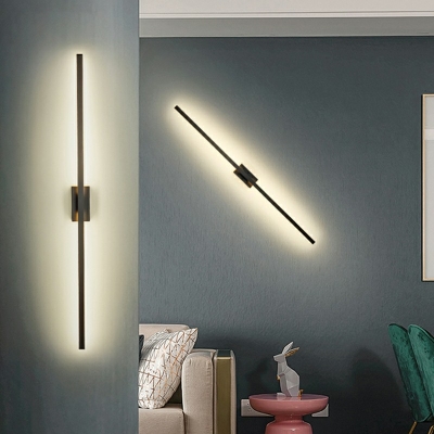 Postmodern Minimalist Wall Lamp Line Light Aluminum Vanity Sconce Bathroom Mirror Front Light