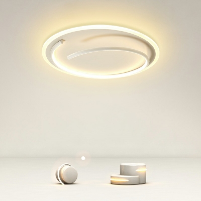 Ceiling Light with  LED Light Circle Acrylic Shade Flush Mount Ceiling Light for Children Bedroom