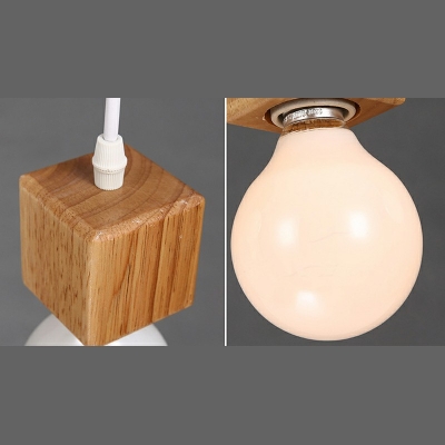 Modern Hanging Light Fixtures Pendant Light Wooden Restaurant Suspension Pendant in Wood