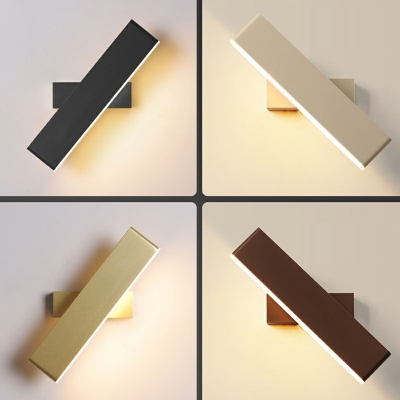 Rotatable Rectangle Wall Mount Reading Light 12.5 Length Modern Arcylic Indoor Wall Sconce Light for Bedroom