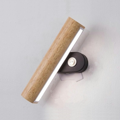 Simple LED Sconce Light Fixture Wooden 1.5 Inchs Height Style Sconce with Adjustable Head in 3 Colors Light