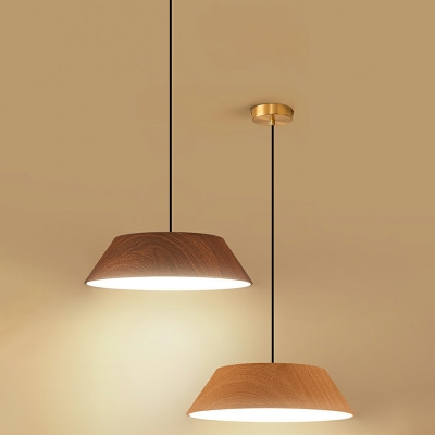 Geometric Hanging Light 15 Inchs Wide Wooden Chinese Suspended Lighting Fixture in 3 Colors Light