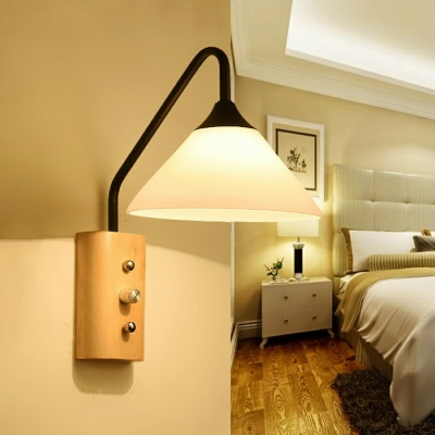 Industrial Wooden Wall Light with 12