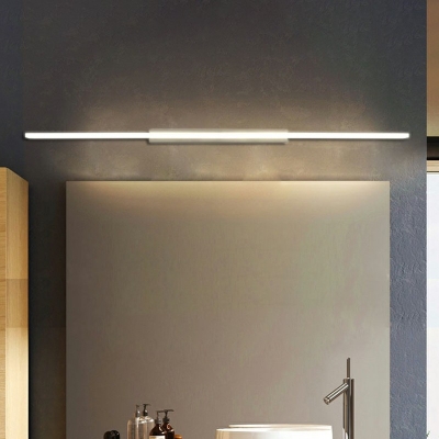 Simplicity Minimalist Metal Shade Mirror Front Lamp Rectangle Acrylic LED 1-Light Wall Lamp