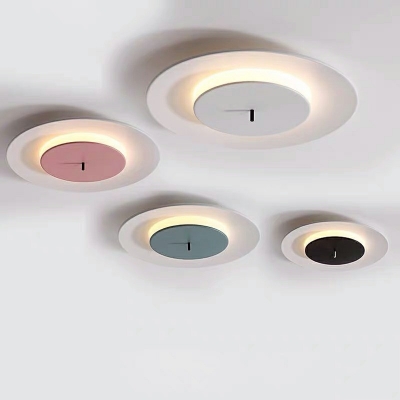 Acrylic Circle Flush Mount Ceiling Light Fixture Nordic Style LED Flush-Mount Light Fixture in 3 Colors Light
