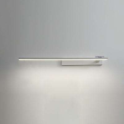 Linear Metal Minimalist Mirror Front Lamp Acrylic Rectangle LED 1-Light Wall Lamp