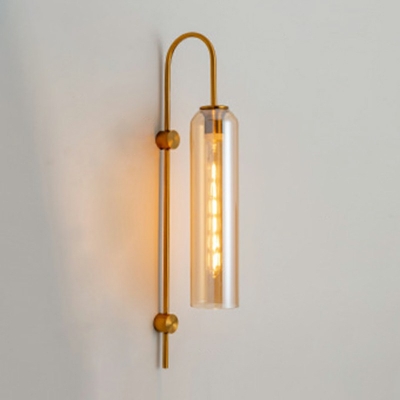Nordic Postmodern Long Cylinder Wall Sconce Lights 1 Light Bedroom Wall Lamps
