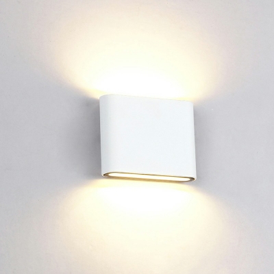 Rectangle Metal Shade Wall Sconce Modern Bedroom LED 3.5 Inchs Height Wall Lamp