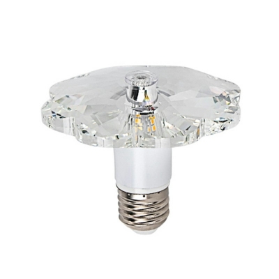 Simplest 1 Head Ceiling Lamp Clear Crystal Flower Flush Mount Ceiling Light for Room