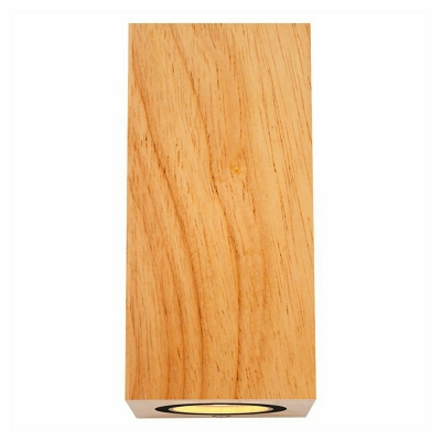 Wooden LED Wall Light Modern LED Up and Down Light Cuboid Wall Light for Corridor Corridor Kitchen Cabinet Stairs