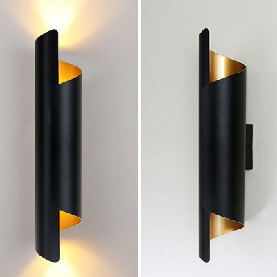 1-light Metal Wall Sconce Reels Shaft Wall Light for Corridor Aisle