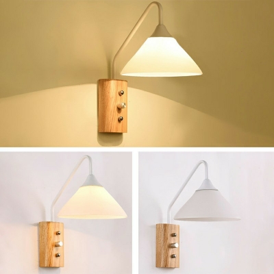 Industrial Wooden Wall Light with 12