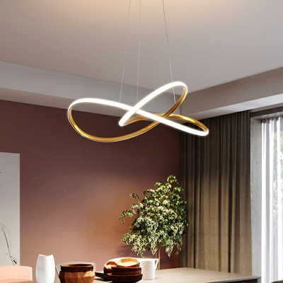 Crossed Acrylic Chandelier Modern Living Room Dining Room Linear LED Suspension Lighting