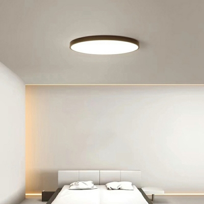 Disc Arcylic Ceiling Lighting Nordic Style Metal LED Flush Lamp for Study Room