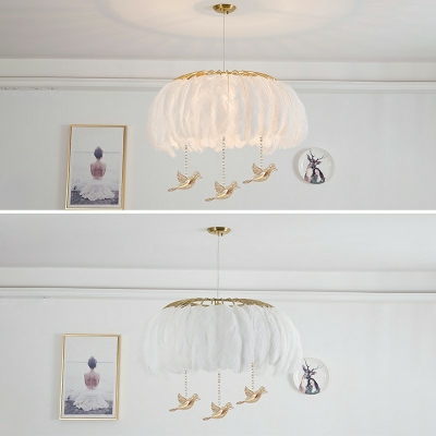 Feather Ceiling Chandelier Modernist with 39.5