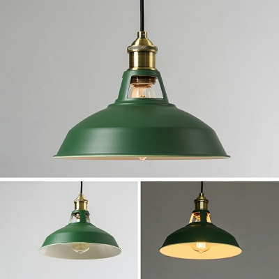 Industrial Hanging Pendant Light with Barn Shade 1 Light Pendant for Dining Table Restaurant Kitchen