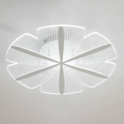 Modern Simple LED Acrylic Ceiling Mounted Light Flower Shaped Flush Mount Lighting for Living Room