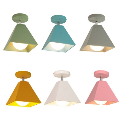 Nordic Style Macaron Ceiling Light Adjustable Lamp Head Metal Cone Shade for Cloakroom