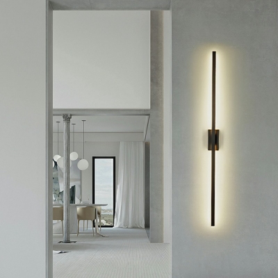 Postmodern Minimalist Wall Lamp Line Light Aluminum Vanity Sconce Bathroom Mirror Front Light
