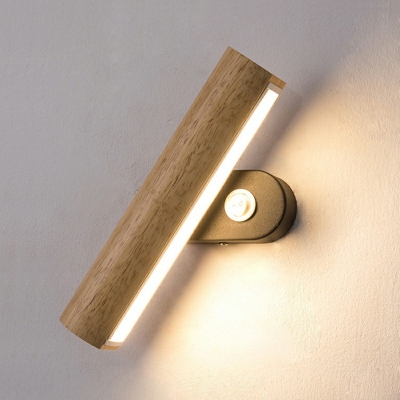 Simple LED Sconce Light Fixture Wooden 1.5 Inchs Height Style Sconce with Adjustable Head in 3 Colors Light