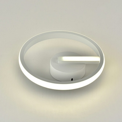 Simplicity Linear Design Semi-Flushmount Light Modern Geometric Arcylic Shade LED Ceiling Light in Natural Light
