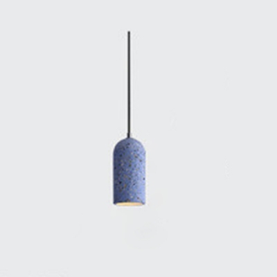Dome Modern Living Room Cement Pendant Detail 1-Head 4 Inchs Wide Hanging Lamp