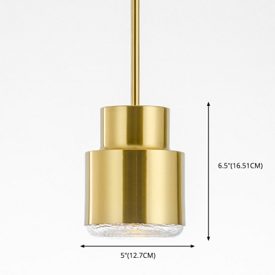 Hand Grenade Suspended Light 5 Inchs Wide Designers Style Metal 1 Light Hanging Light in Gold